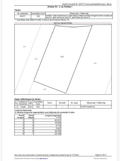 Teren intravilan de construcții, Baciu, 761 mp., 56.900 Eur!