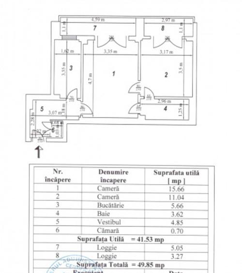 Apartament 2 camere / Calea Victoriei / Bloc Termoizolat/ Metrou 8' - 13