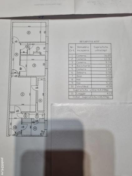 3 Camere | Titan | Metrou | Balcon