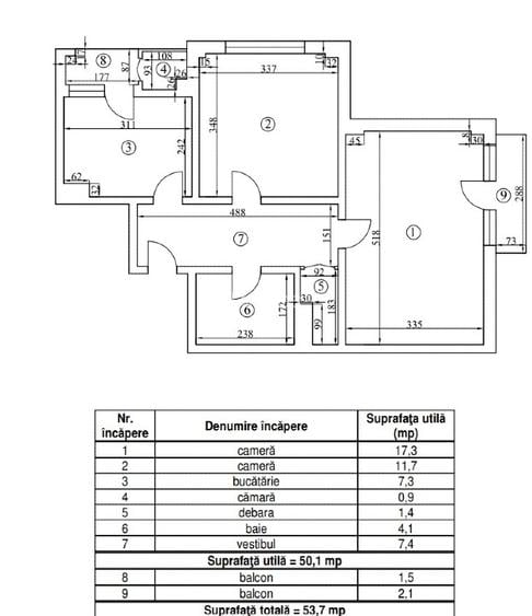 Apartament 2  Camere Crangasi Decomandat renovat  - 10