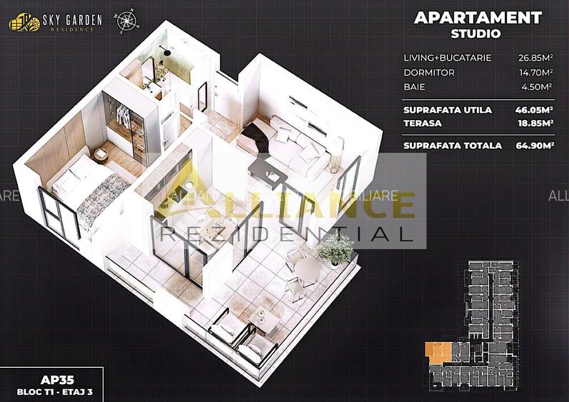 Spaiul Unirii APARTAMENT TIP STUDIO  - COMPLEX NOU - 14