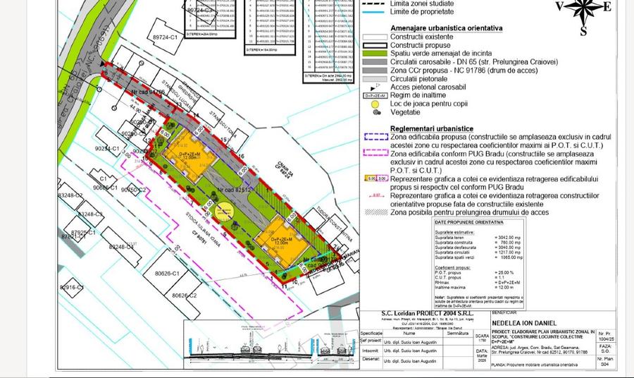 VAND TEREN CONSTRUCTII CU PROIECT DE BLOC BRADU ARGES