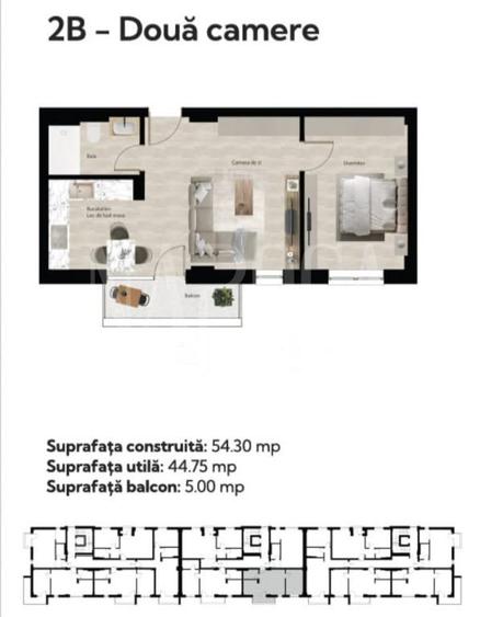 Apartament 2 camere de vanzare in Baile Felix, Cordau