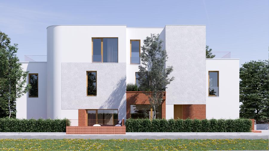 Casă stil mediteranean cu 4 camere în Otopeni, Complex privat cu parc de 700 mp