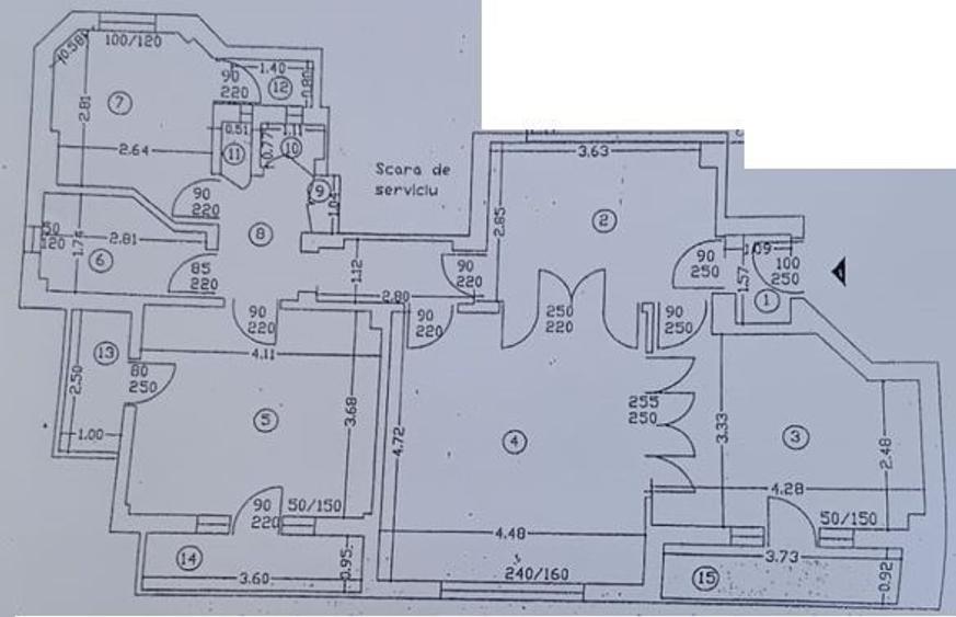 Închiriere 3 camere Unirii, Coposu, etaj 2, centrala, 100 mp, pretabil Birou