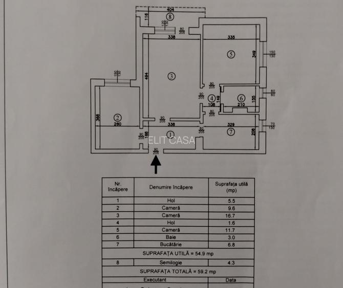Apartament cu 3 camere, etajul 2/4, zona Tatarasi - 11