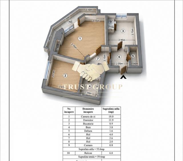 Apartament 2 camere Victoriei | Imobil 1980