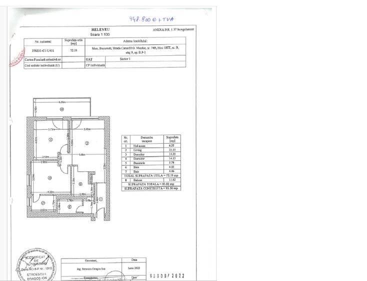 Apartament cu 3 camere de vanzare in One Herastrau Towers