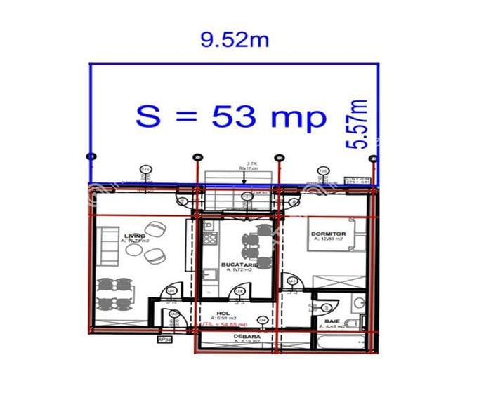 Apartament cu 2 camere si gradina in zona Dna Stanca/Selimbar