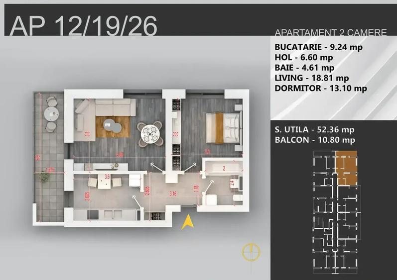 Apartament 2 camere decomandat MUTARE RAPIDA | Theodor Pallady | P+3