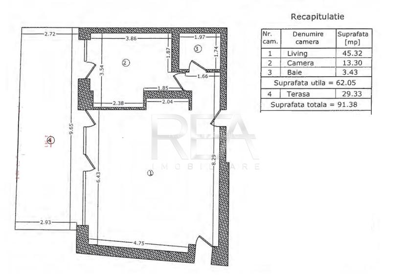 2 camere Moșilor decomandat, centrală, parcare, an 2020, 91 mp, terasa - 8