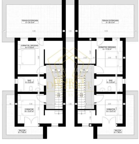 Duplex cu 4 camere despartit prin camera tehnica I Giarmata Mare - 7