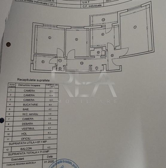 3 Camere- Decomandat- 71,5 mp- Boxa-Calea Rahovei