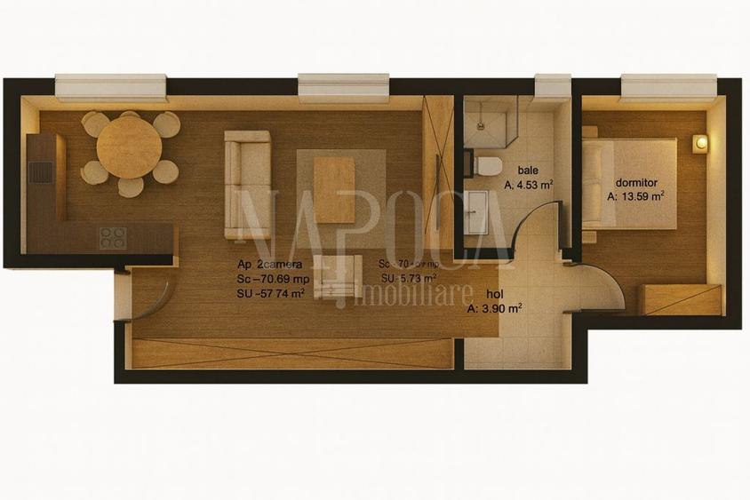Apartament 2 camere de vanzare in Oncea Oradea, Oradea