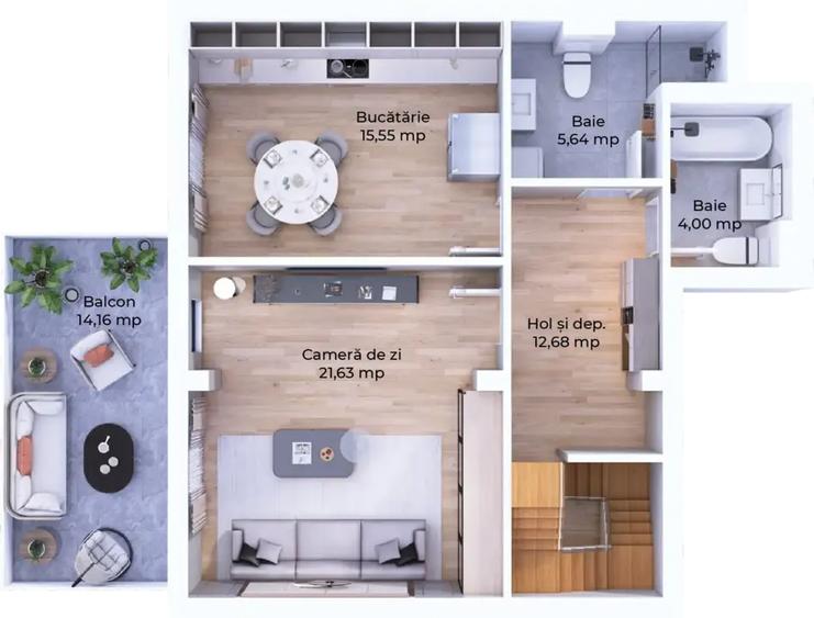Apartament 3 camere