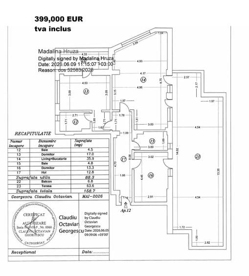 Brancoveanu Metrou – 4 camere 122mp / 2 bai + terasa – bloc nou 2026