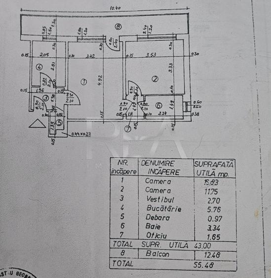 2 camere- Etajul 1 din 8 - Nitu Vasile-Brancoveanu