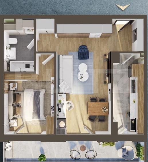 Ap. 2 camere[55 mp] Ansamblu de TOP cu Discount_zona RIVUS  TVA INCLUS