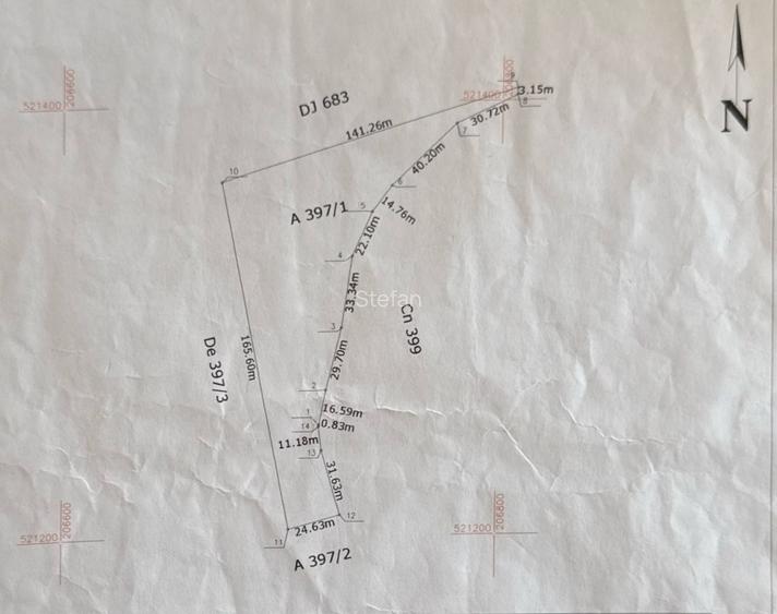 Teren intravilan Zadareni-Bodrogul Nou 8000mp 141m front - Soseaua principala - 5
