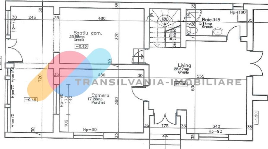 Casă/Spațiu birouri 230 mp utili, teren 700 mp-Apahida