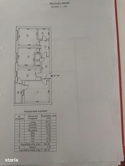 Apartament 3 camere de vânzare Exigent Plaza - faza 1