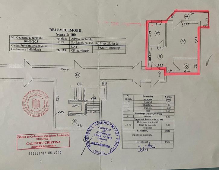Garsoniera bloc NOU Luica / Brancoveanu