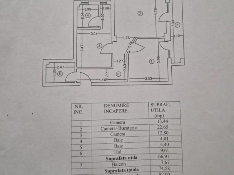Apartament 3 camere mobilat / nemobilat Bazilescu