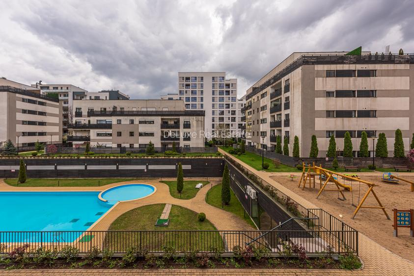 Apartament 3 camere cu vedere spre piscina, Baneasa Natura Residence - 19