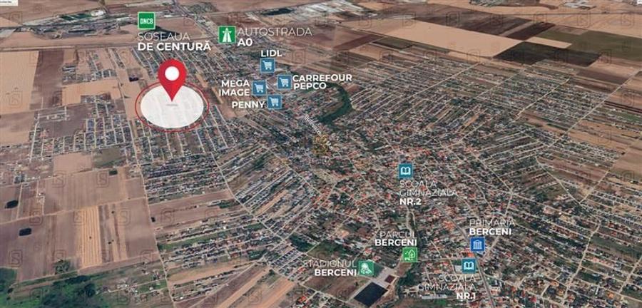 De vanzare teren intravilan, 1721 mp, deschidere ampla–Comuna Berceni