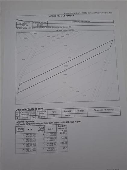Teren intravilan 10.000 mp, parcelabil, plan, acces asfaltat, Bod, Brasov