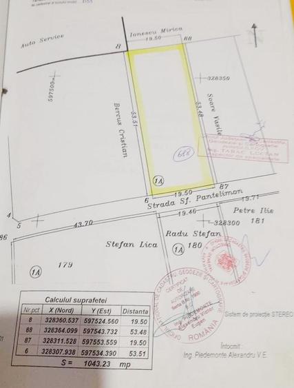 Teren +Casa de Vanzare in Comuna Pantelimon 1043mp