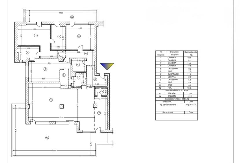 PENTHOUSE Iancu Nicolae | 191 mp utili | Terasă 75 mp | 4 camere - 1