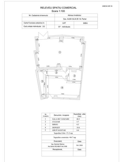 Spațiu Comercial de Închiriat în Sos. Alba Iulia Bl.18 Preț Negociabil