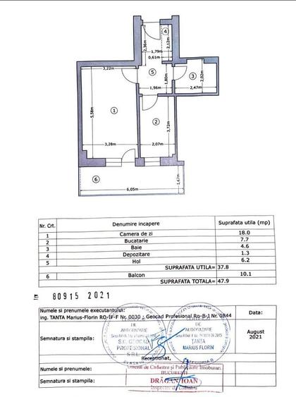 Garsonieră spațioasă 48 mp | Moghioroș Park Residence | V12
