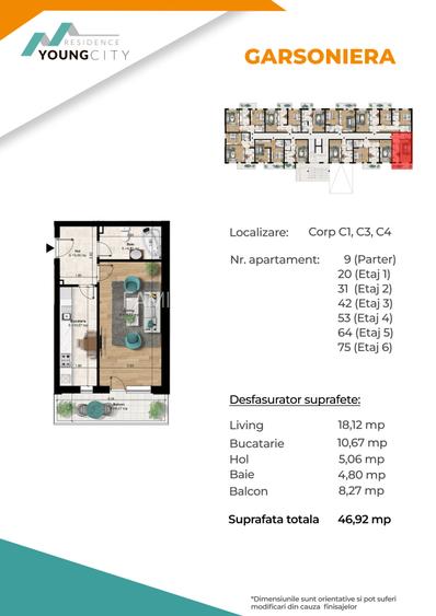 Metrou Berceni zona noua - garsoniera 45mp - 11