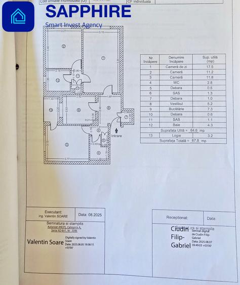 Apartament 3 camere zona Sebastian, posibil centrală, bloc reabilitat, parcare