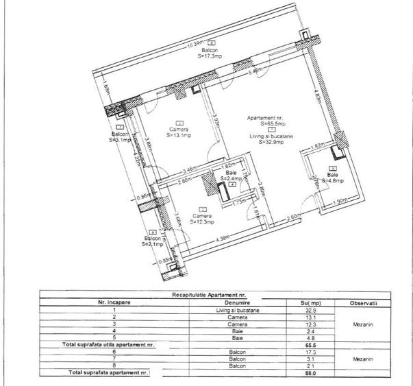 Apartament premium 3 camere, 65 mp, WINGS - Zorilor