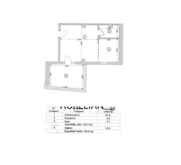 Tribunal Bulevardul Unirii apartament tip studio si 2 camere 2025