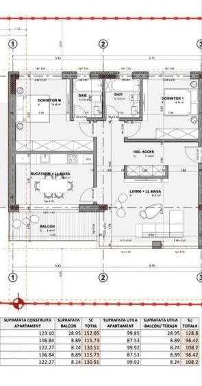 Apartament 3 camere -Faleza Nord | 96,4 mp | Bloc boutique exclusivist