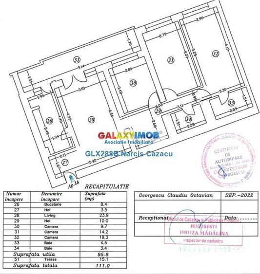 Vanzare apartament 4 camere 111 mp Strada Penes Curcanul 14