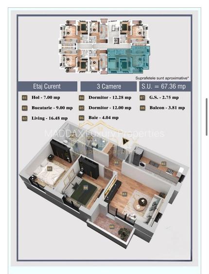 Apartament de vanzare* 2 camere /45 mp/ Chiajna - 8