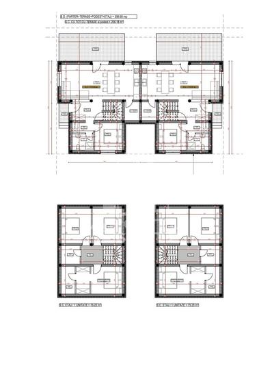Duplex despartit prin camera tehnica, 4 camere, 3 bai,Mosnita Veche