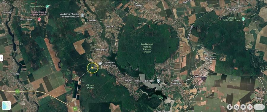 SNAGOV, lipit de Lidl, cu deschidere la Lacul Snagov, 875 mp. teren liber
