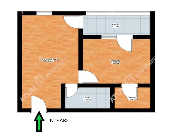 Apartament modern 2 camere decomandate balcon loc parcare Selimbar