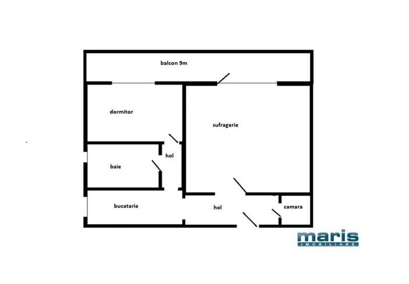 Apartament 2 camere Dambu etaj 2 renovat recent