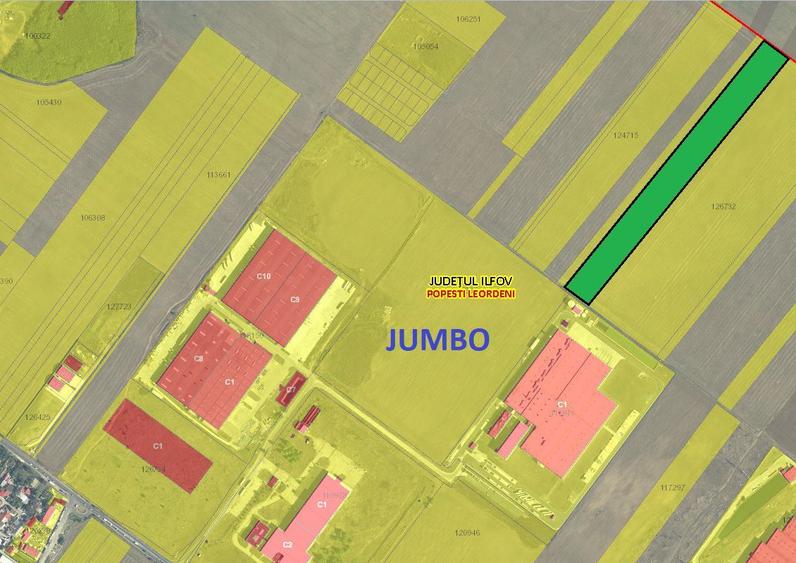 Teren industrial 4,5ha DN4 Popesti Leordeni loturi de 9.000mp