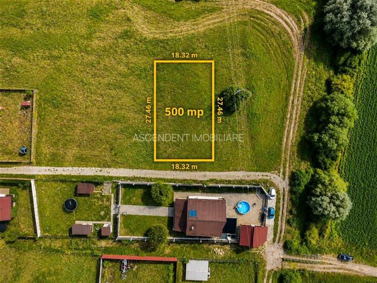 Teren extravilan 500 mp ideal pentru A-frame, casa de vacanta sau constructie mo
