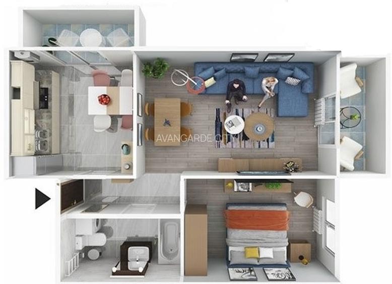 PRET PROMOTIONAL.   AVANGARDE CITY 2 CAMERE , DIRECT DEZVOLTATOR, 0%COMISION - 6