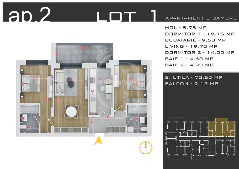 Th Pallady-Apartament 3 camere-Parcare Gratis-Metrou Teclu - 2