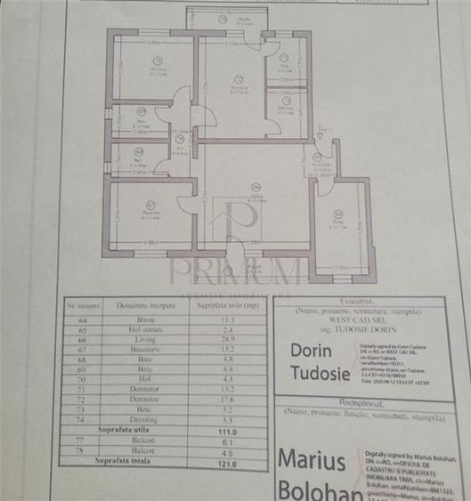 CHISODA |4 CAM |3 BAI |2 BALCOANE |2 LOC PARCARE | PENTHOUSE |INCALZIRE PARDOSEA